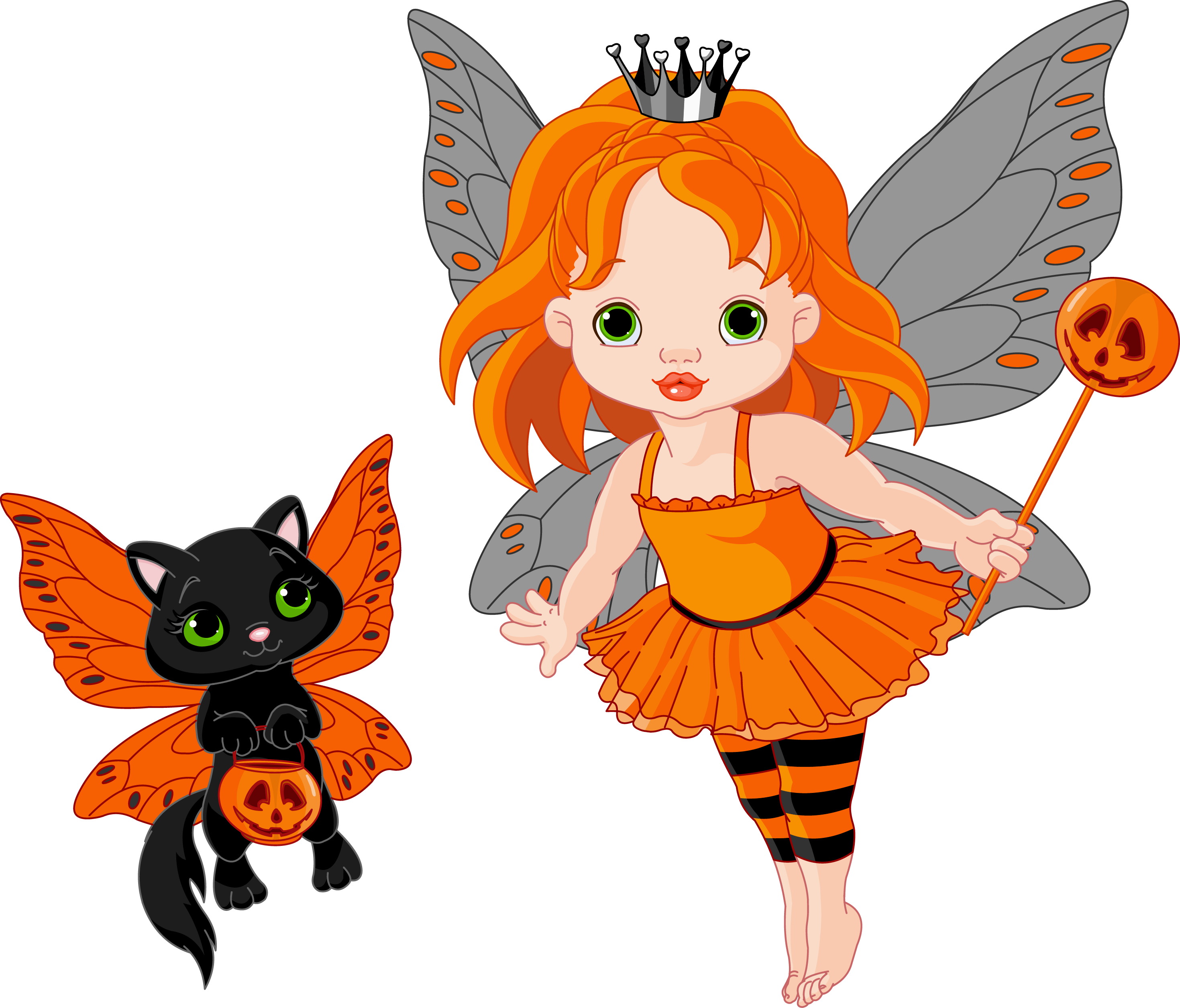 Transparent Halloween Fairy And Cat 0 Cliparts - Fairy Vector Free Download Transparent PNG - 2939x2512 - Free Download on - Cat Transparent PNG Free Download