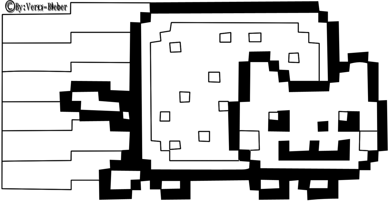 Shocking Nyan Cat Clipart Pics Of Coloring Page Popular - Printable Nyan Cat Coloring Page Transparent PNG - 1241x643 - Free Download on - Cat Transparent PNG Free Download