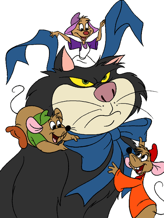 Like Many Of My Life's Stories, This One Starts With - Cinderella Cat And Mice - Free Transparent PNG Clipart Images Download. - Cat Transparent PNG Free Download