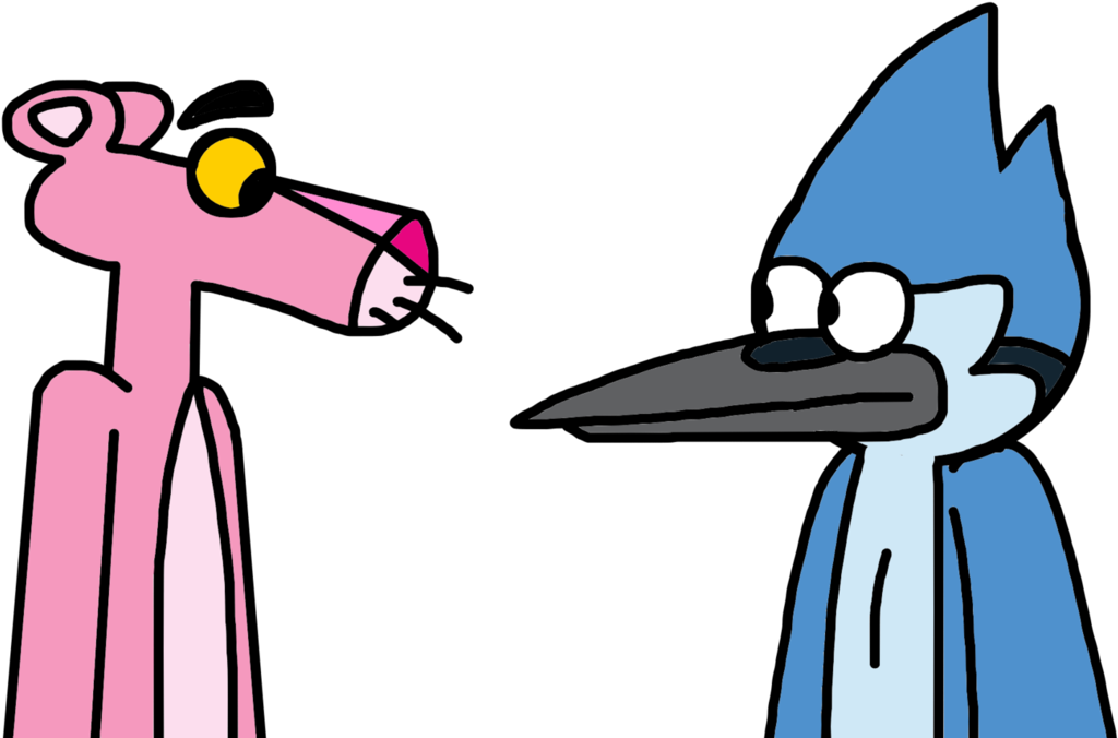 The Pink Panther Meets Mordecai By Marcospower1996 - Pink Panther Vs Cool Cat - Free Transparent PNG Clipart Images Download. - Cat Transparent PNG Free Download
