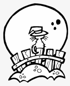 Halloween Cat Coloring Pages, HD Png Download - Cat Transparent PNG Free Download