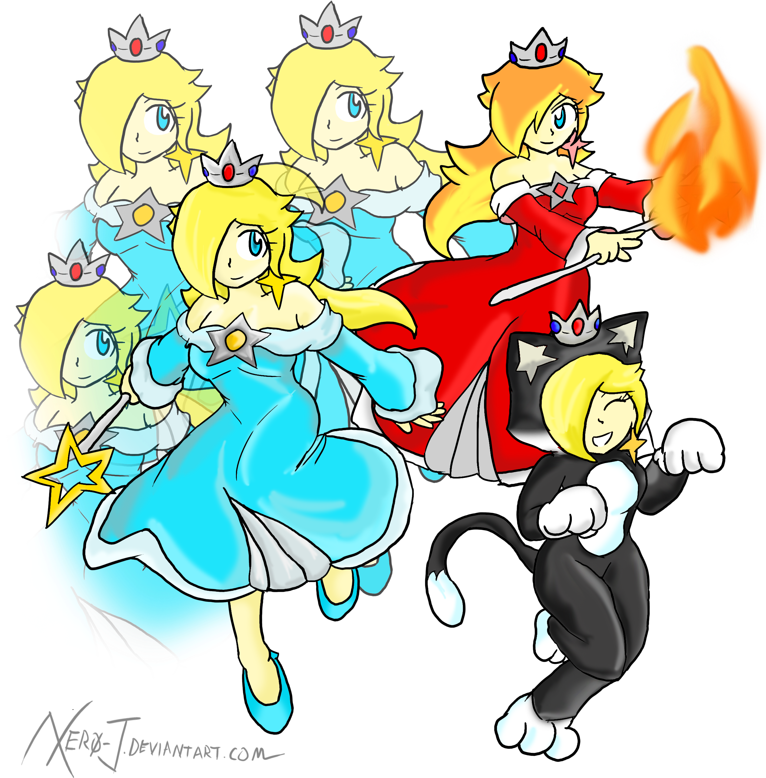 3d World By Xero-j - Cat Rosalina Super Mario 3d World - Free Transparent PNG Clipart Images Download. - Cat Transparent PNG Free Download