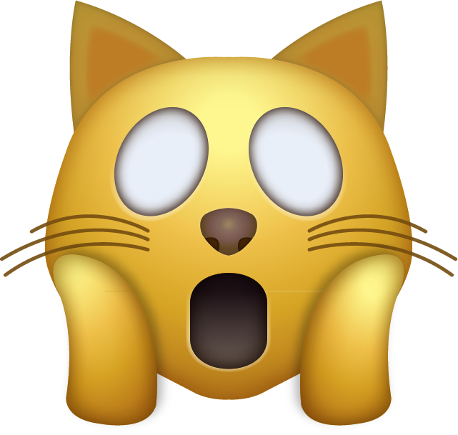 Omg Cat Iphone Emoji Jpg - Shocked Cat Emoji Png - Free Transparent PNG Clipart Images Download. - Cat Transparent PNG Free Download