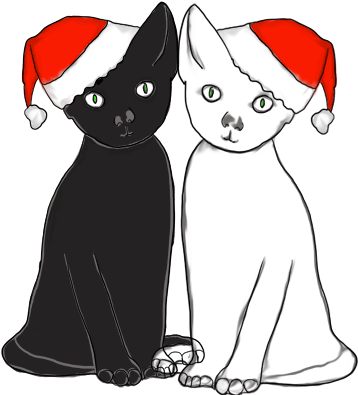 The Witches Room Of Healing Broken Hearts - Christmas Cats Clip Art - Free Transparent PNG Clipart Images Download. - Cat Transparent PNG Free Download