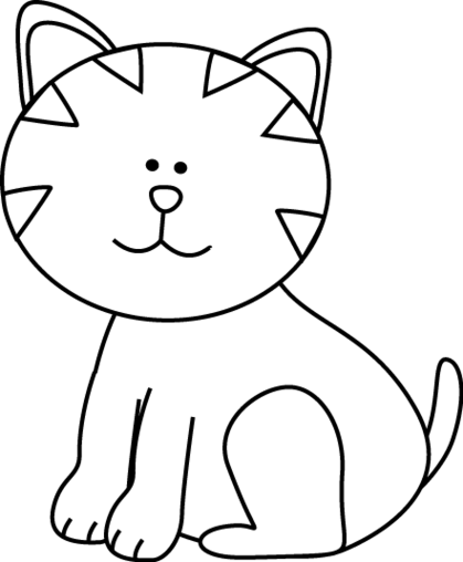 28 Collection Of Black And White Drawing Of A Cat High - Cute Cat Clip Art Black And White - Free Transparent PNG Clipart Images Download. - Cat Transparent PNG Free Download