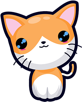 Vector Black And White Stock Free On Dumielauxepices - Kawaii Cat Clipart Png Transparent PNG - 330x463 - Free Download on - Cat Transparent PNG Free Download