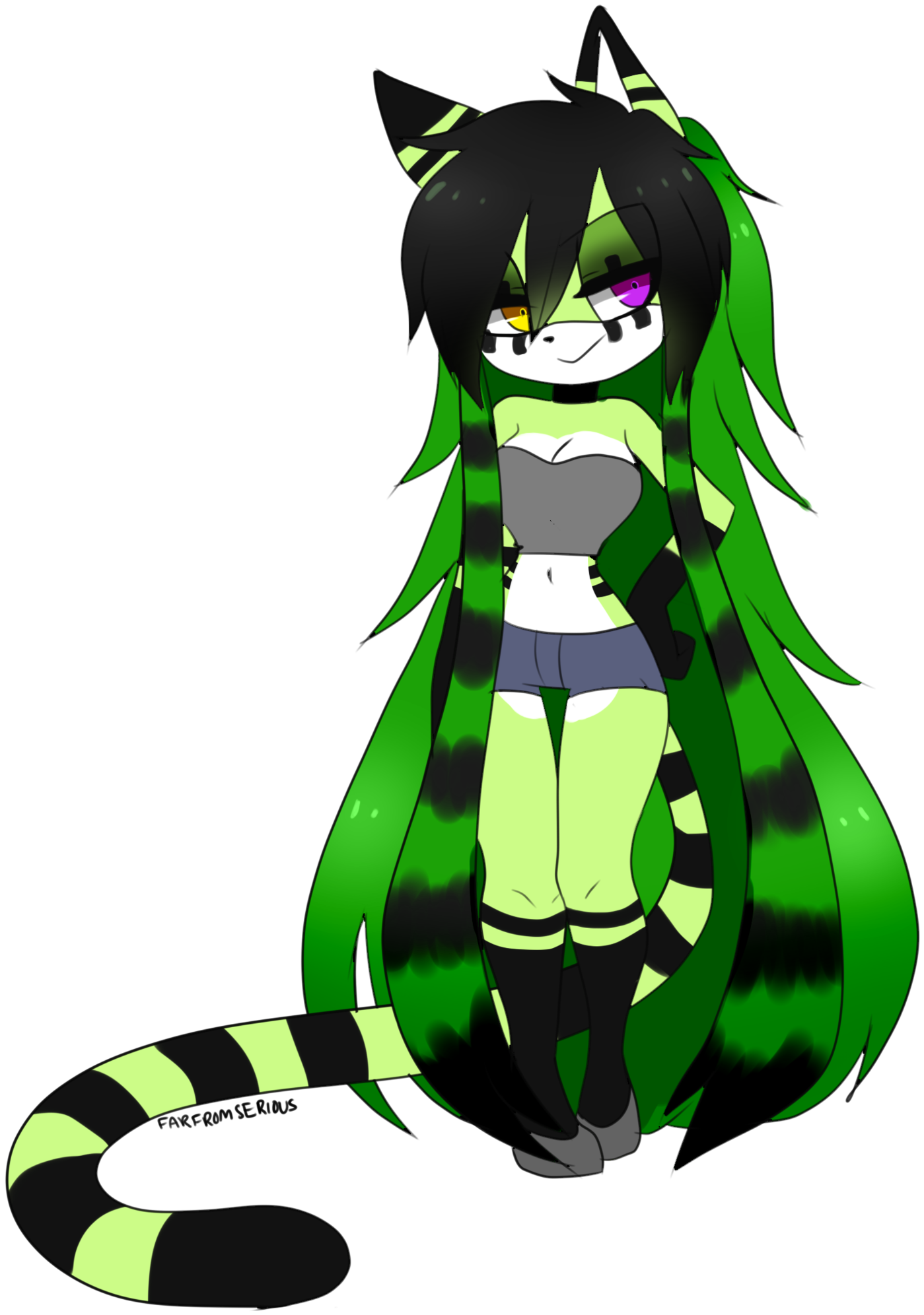 Cat Green Mammal Fictional Character Vertebrate Leaf - Sonic Oc Green Cat - Free Transparent PNG Clipart Images Download. - Cat Transparent PNG Free Download