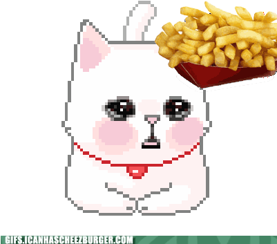 Animated Cat Cheezburger Chips Fast Food Food Fries - Cartoon Cat Foot Gifs - Free Transparent PNG Clipart Images Download. - Cat Transparent PNG Free Download