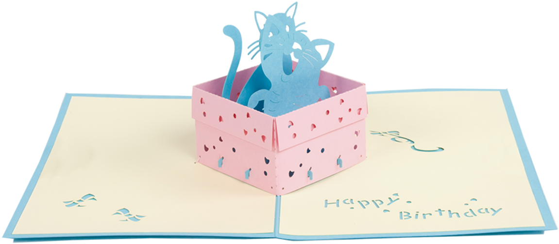 If The Birthday Girl/boy Is A Certified Cat Lover, - Popz Two Cats Popup Card - Free Transparent PNG Clipart Images Download. - Cat Transparent PNG Free Download