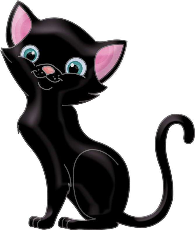 B *✿* Princess And The Pea - Cute Black Cat Clipart Png - Free Transparent PNG Clipart Images Download. - Cat Transparent PNG Free Download