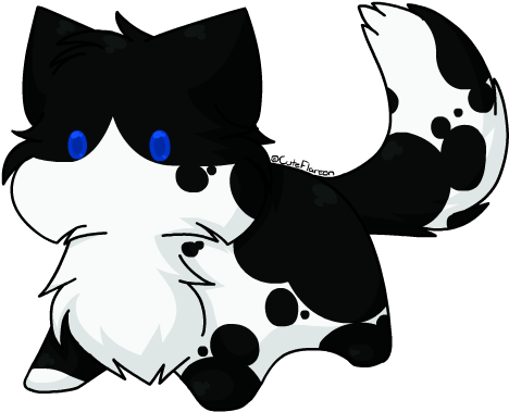 Black And White Cat By Cuteflare - Animated Black And White Cats - Free Transparent PNG Clipart Images Download. - Cat Transparent PNG Free Download