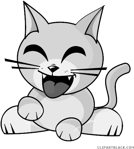 Cute Cat Animal Free Black White Clipart Images Clipartblack - Cat Clipart Png - Free Transparent PNG Clipart Images Download. - Cat Transparent PNG Free Download