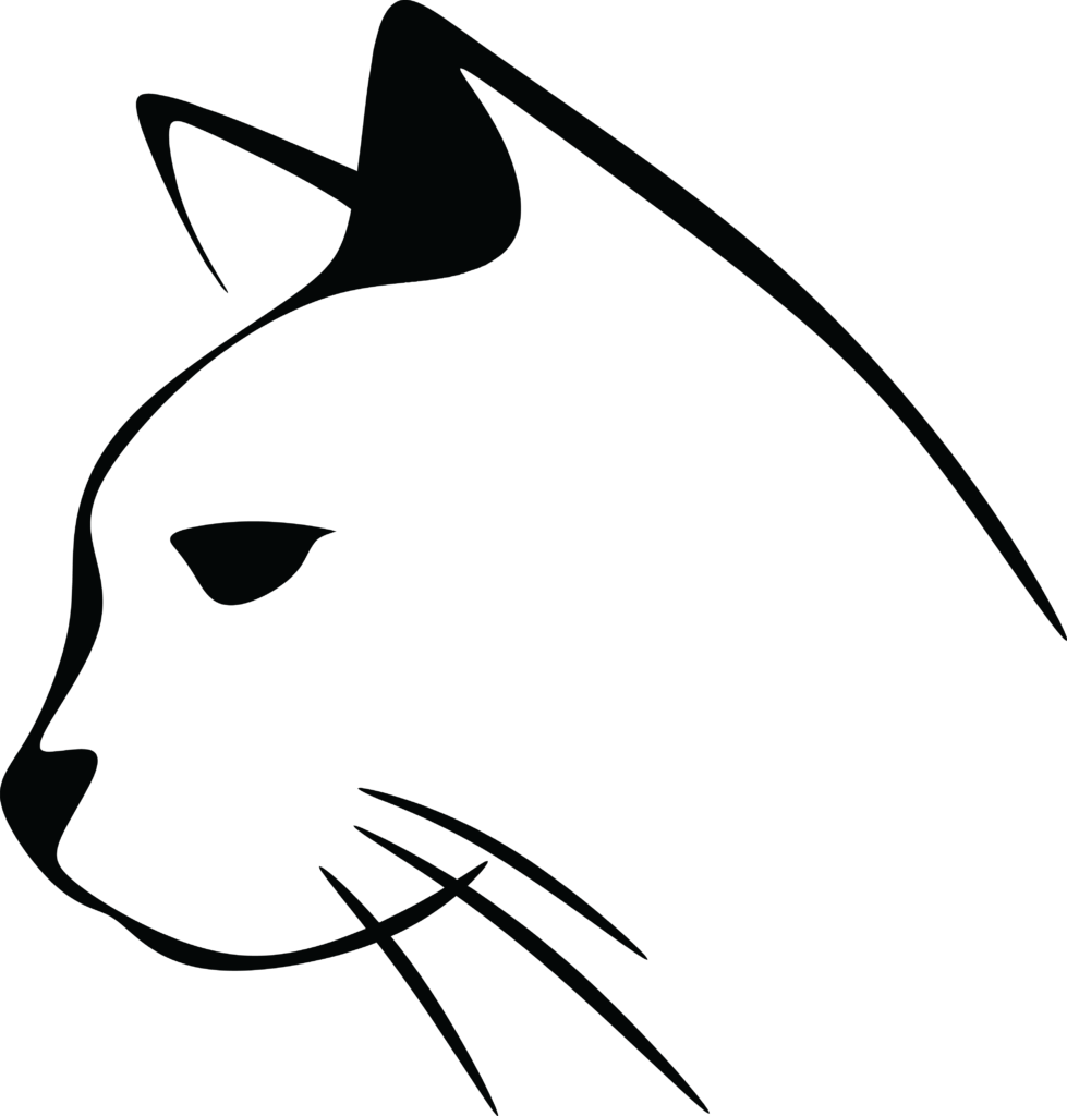809 Free Clipart Of A Black And White Cat Head Jesus - Cat Line Png - Free Transparent PNG Clipart Images Download. - Cat Transparent PNG Free Download