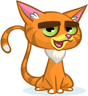 Cartoon Cat Sticker Vol 02 Messages Sticker-10 - Ginger Cartoon Cat - Free Transparent PNG Clipart Images Download. - Cat Transparent PNG Free Download