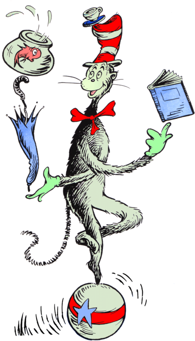 5 Reasons To Watch The Cat In The Hat At The Center - Cat In The Hat Balancing - Free Transparent PNG Clipart Images Download. - Cat Transparent PNG Free Download