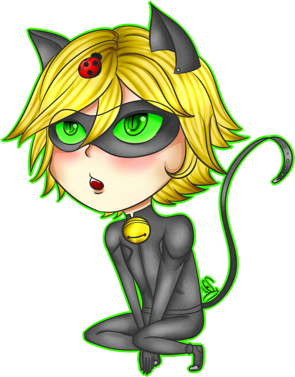 Yükle Chibi And Cat Noir Ladybug - Miraculous: Tales Of Ladybug & Cat Noir - Free Transparent PNG Clipart Images Download. - Cat Transparent PNG Free Download