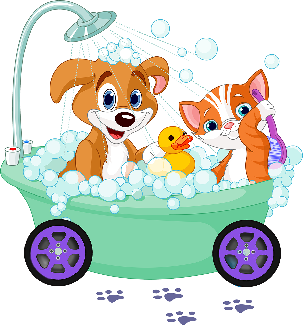 We're Taking The Stress Out Of Grooming - Cats And Dogs Coloring Book 1 - Free Transparent PNG Clipart Images Download. - Cat Transparent PNG Free Download
