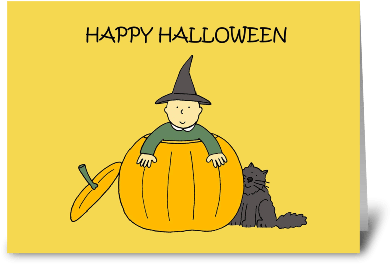 Happy Halloween Baby And Black Cat - Halloween Baby Shower Invitation, Cute Pumpkin And Transparent PNG - 848x698 - Free Download on - Cat Transparent PNG Free Download