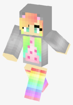 Nyan Cat Girl Edited Skin - Nyan Cat Girl Minecraft Skin Transparent PNG - 317x453 - Free Download on - Cat Transparent PNG Free Download