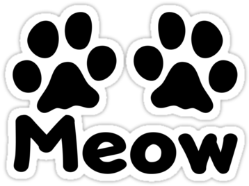 Cat Paw Meow Stickers By Kimberlymarie - Vera's Posh Paws Transparent PNG - 375x360 - Free Download on - Cat Transparent PNG Free Download