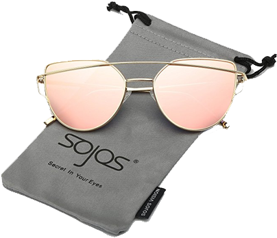 Sojos Woman Cat Eye Mirrored Sunglasses With Metal - Sojos Sunglasses Transparent PNG - 500x500 - Free Download on - Cat Transparent PNG Free Download