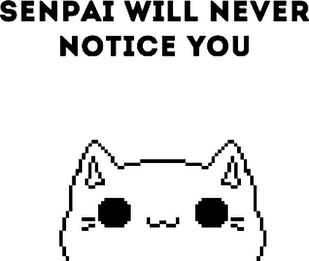 Png Anime Senpai Cute Cat Collage Blackandwhite Pastel - Senpai Png Transparent PNG - 636x538 - Free Download on - Cat Transparent PNG Free Download