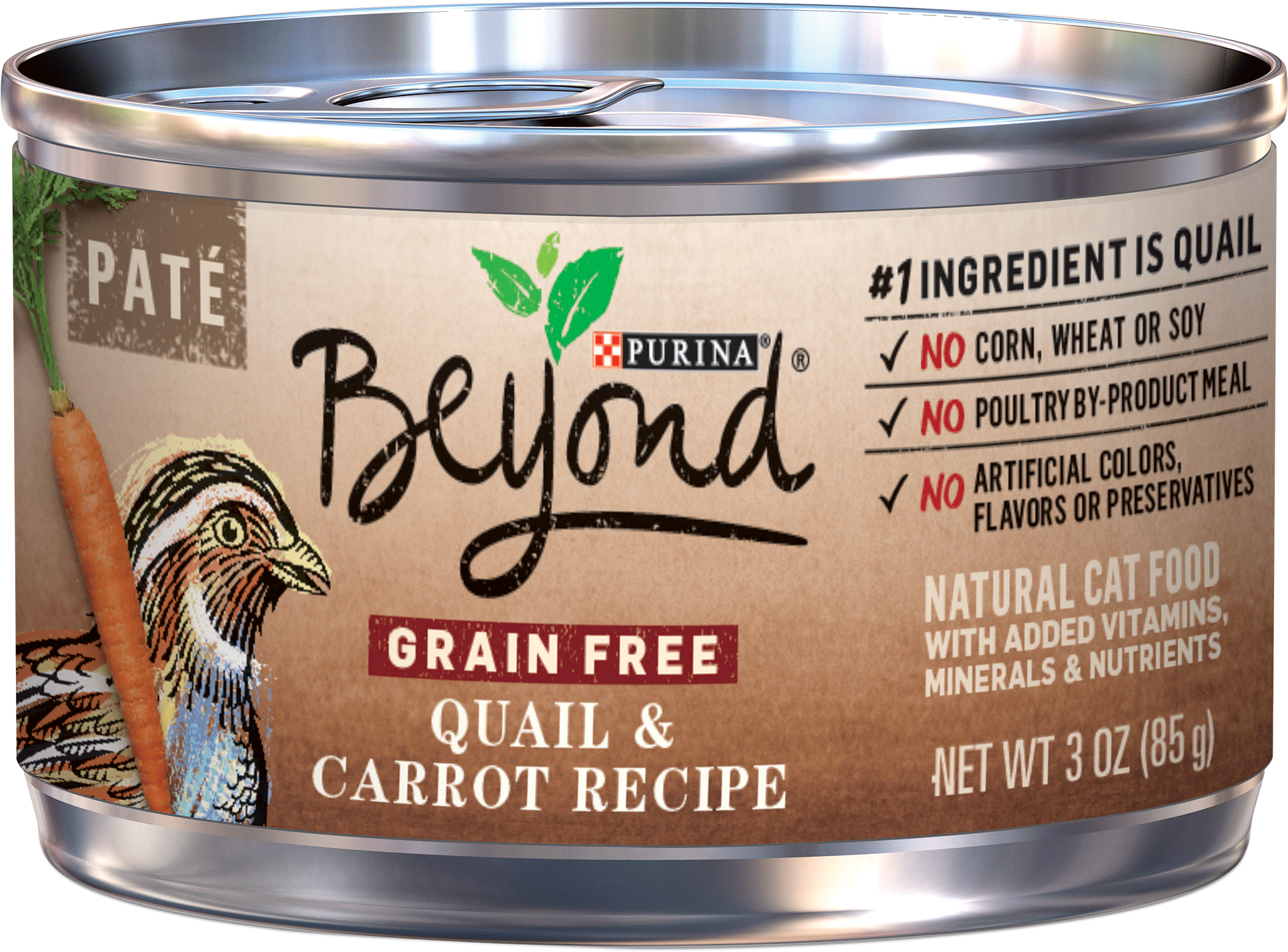 Purina Beyond Grain Free Quail & Carrot Recipe Adult - Purina Beyond Simple Origins Dog Food, Natural, Free-range Transparent PNG - 2400x2400 - Free Download on - Cat Transparent PNG Free Download