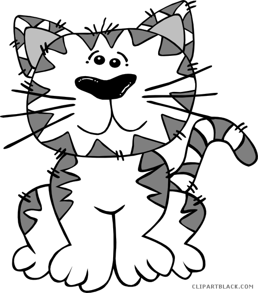 Cartoon Cat Animal Free Black White Clipart Images - Cats Black And White Cartoon - Free Transparent PNG Clipart Images Download. - Cat Transparent PNG Free Download