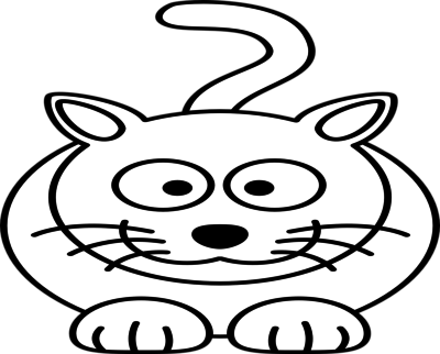Cartoon Coloring, Books Coloring Thumbnail Size Cat - Black And White Cartoon Cats - Free Transparent PNG Clipart Images Download. - Cat Transparent PNG Free Download