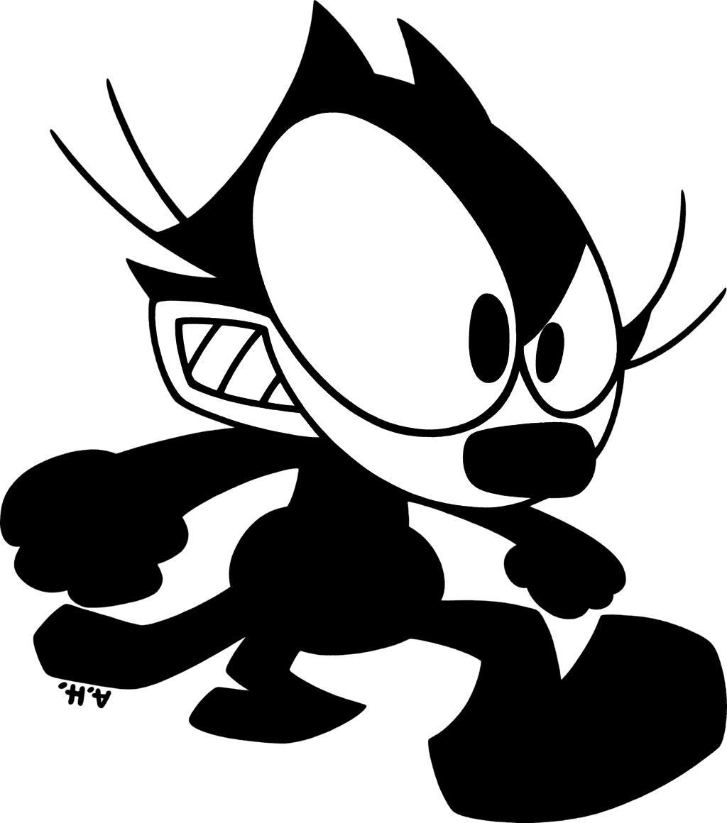 Felix Cat Cartoon Clipart - Angry Felix The Cat - Free Transparent PNG Clipart Images Download. - Cat Transparent PNG Free Download