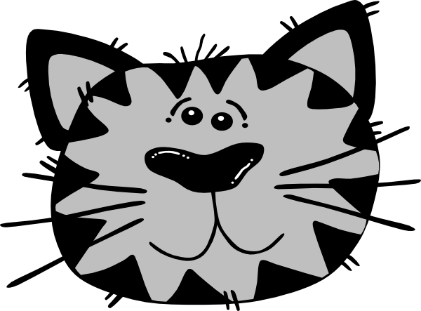 This Free Clip Arts Design Of Grey Cat - Cartoon Cat Face - Free Transparent PNG Clipart Images Download. - Cat Transparent PNG Free Download