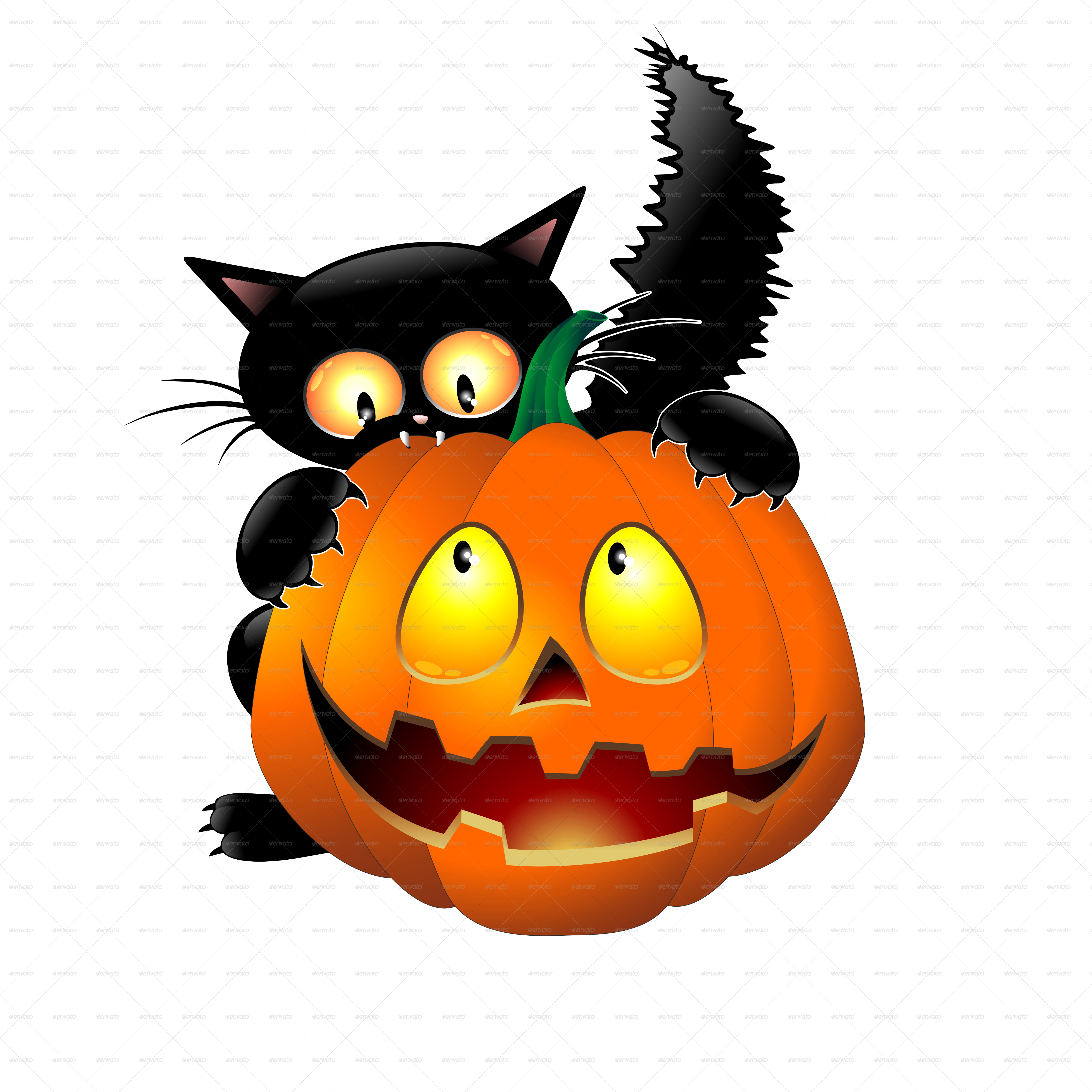 Halloween Cartoon Pictures Empowermephoto - Halloween Black Cat With Pumpkin Bottle Cap Earrings - Free Transparent PNG Clipart Images Download. - Cat Transparent PNG Free Download