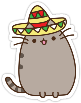 "pusheen Taco" Stickers By Reun - Drawings Of Pusheen Cat - Free Transparent PNG Clipart Images Download. - Cat Transparent PNG Free Download