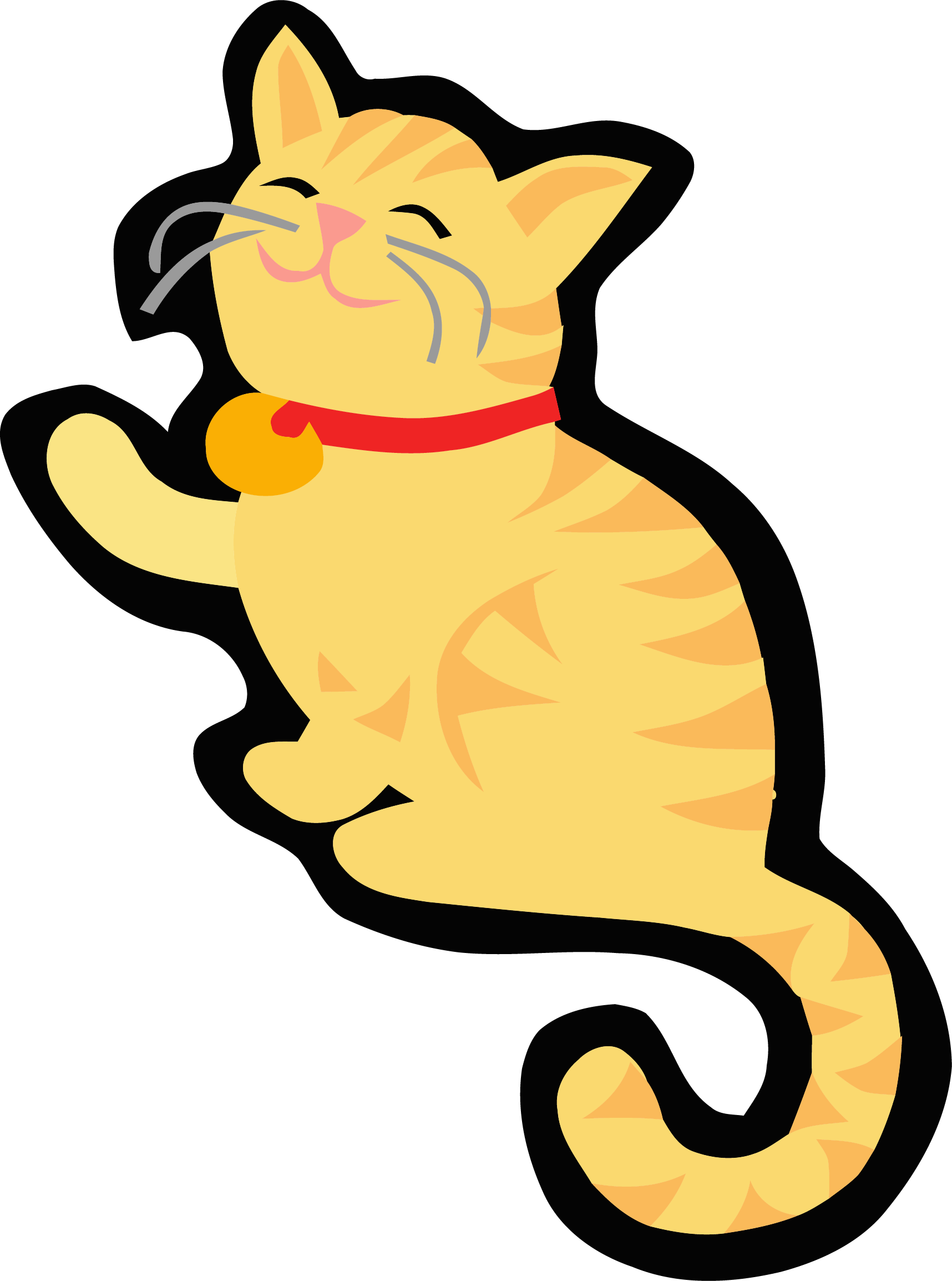 Smile Cat Clipart Png - Black And White Cartoon Cat - Free Transparent PNG Clipart Images Download. - Cat Transparent PNG Free Download