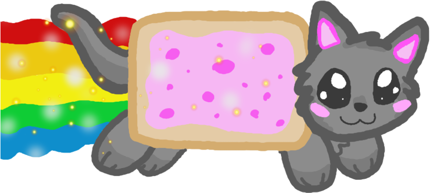Kawaii Nyan Cat By P0ckyy - Kawaii Nyan Cat Png - Free Transparent PNG Clipart Images Download. - Cat Transparent PNG Free Download