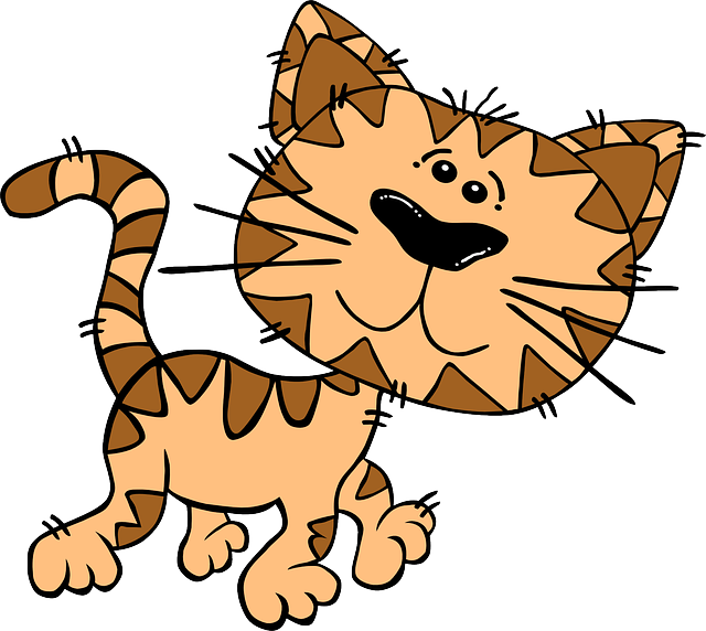 Kitten, Cat, Happy, Funny, Cartoon, Animal, Head, Face - Walking Cat Shower Curtain - Free Transparent PNG Clipart Images Download. - Cat Transparent PNG Free Download