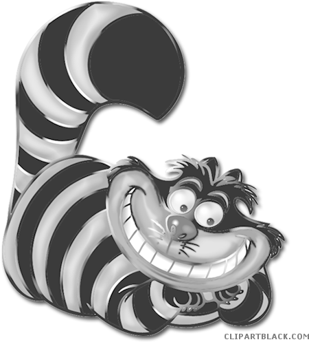 Cheshire Cat Animal Free Black White Clipart Images - Cheshire Cat Clip Art - Free Transparent PNG Clipart Images Download. - Cat Transparent PNG Free Download