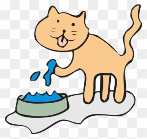 Feline Idiopathic Cystitis - Cartoon Cats Drinking Water - Free Transparent PNG Clipart Images Download. - Cat Transparent PNG Free Download