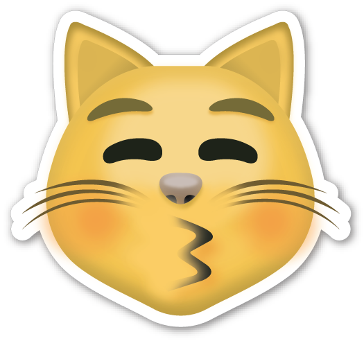 Kissing Cat Face With Closed Eyes - Cat Emoji Png - Free Transparent PNG Clipart Images Download. - Cat Transparent PNG Free Download