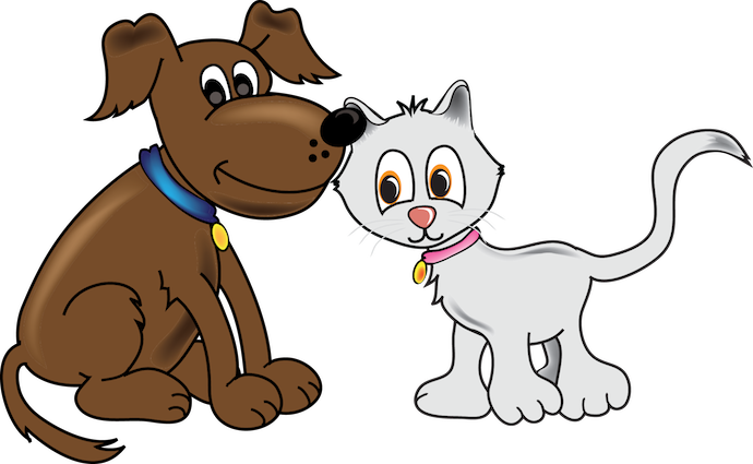 Cartoon Cats And Dogs - Donkey And The Dog Transparent PNG - 690x425 - Free Download on - Cat Transparent PNG Free Download