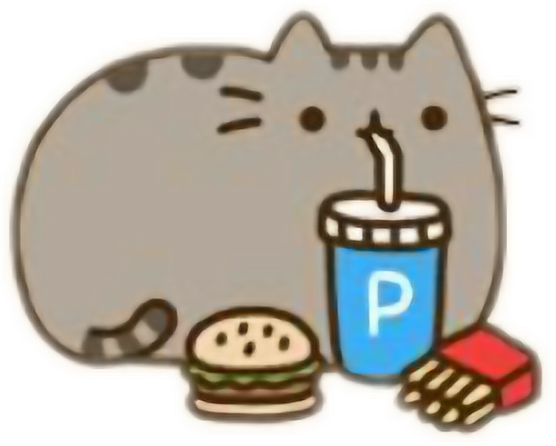 Cat Cocacola Burger Potatofree - Cartoon Cat Eating Food Transparent PNG - 788x632 - Free Download on - Cat Transparent PNG Free Download