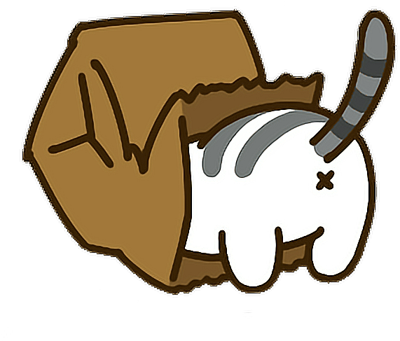 Neko Nekoatsume Cat Cute Kawaii Paperbag - Cat In Box Women's Tees Transparent PNG - 648x540 - Free Download on - Cat Transparent PNG Free Download