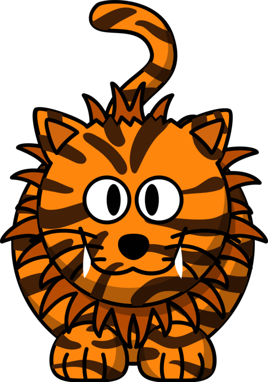Lion Tiger Cat Felidae Liger - Cartoon Tiger Clipart Png Transparent PNG - 527x750 - Free Download on - Cat Transparent PNG Free Download