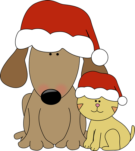 Christmas Dog And Cat - Dog And Cat Holiday Clipart - Free Transparent PNG Clipart Images Download. - Cat Transparent PNG Free Download