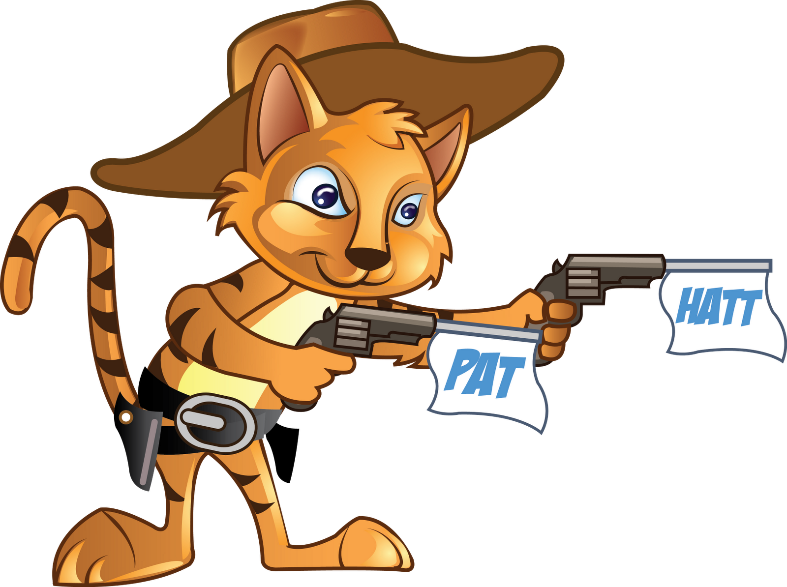 Baby Cowboy Hat And Boots Clipart Download - Cat With Gun Cartoon - Free Transparent PNG Clipart Images Download. - Cat Transparent PNG Free Download