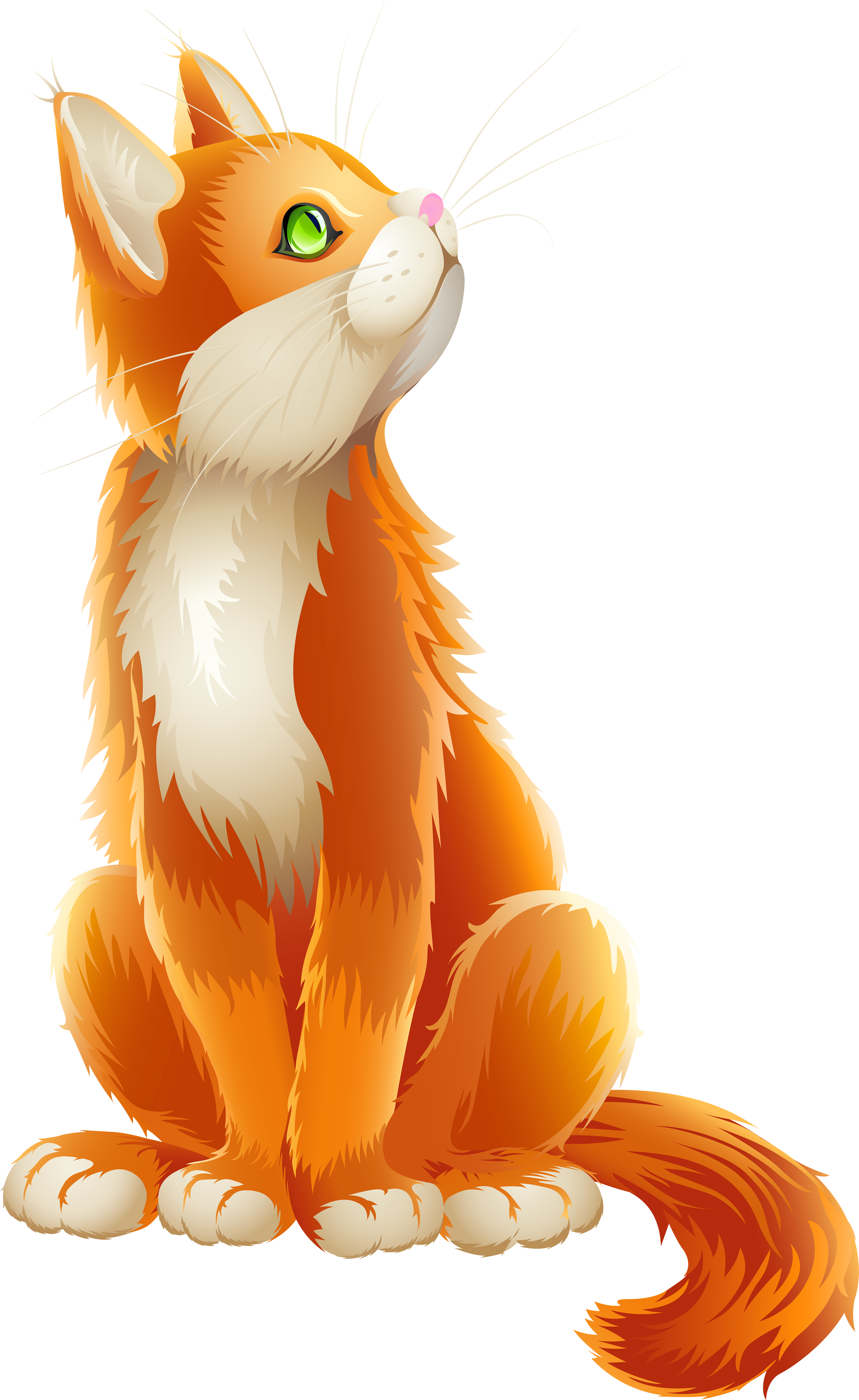 Orange Cat Cartoon Transparent Png Clip Art Image - Cat Cartoon Transparent Background Transparent PNG - 3777x6000 - Free Download on - Cat Transparent PNG Free Download