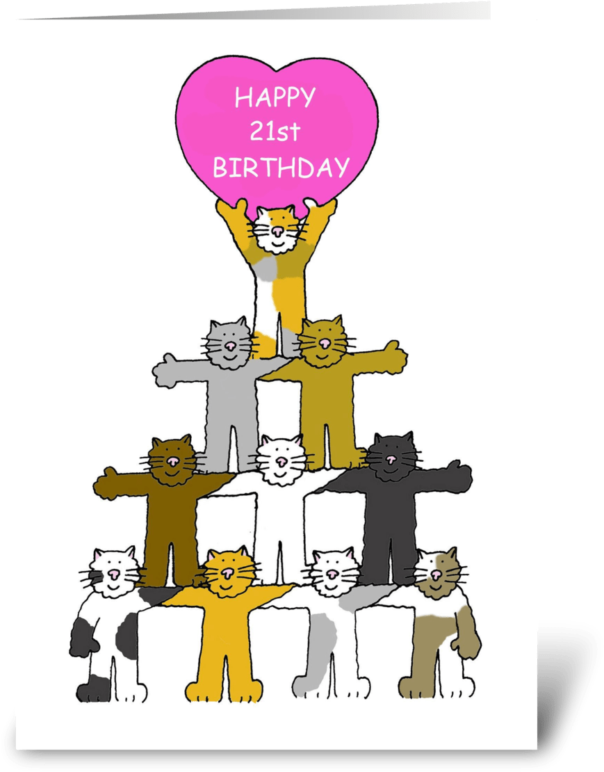 Happy 21st Birthday Cute Cats - Cat Happy Diwali Wishes Transparent PNG - 1050x1188 - Free Download on - Cat Transparent PNG Free Download