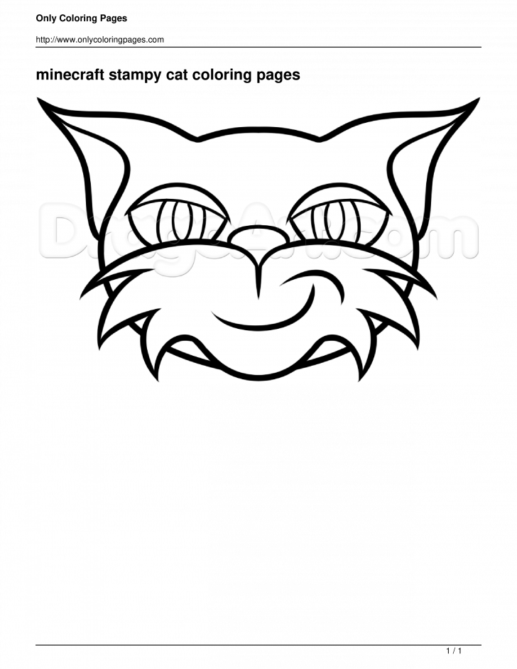 Medium Size Of Postage Stamp Coloring Page Blank Mr - Stampylongnose Step By Step Drawing Transparent PNG - 728x942 - Free Download on - Cat Transparent PNG Free Download