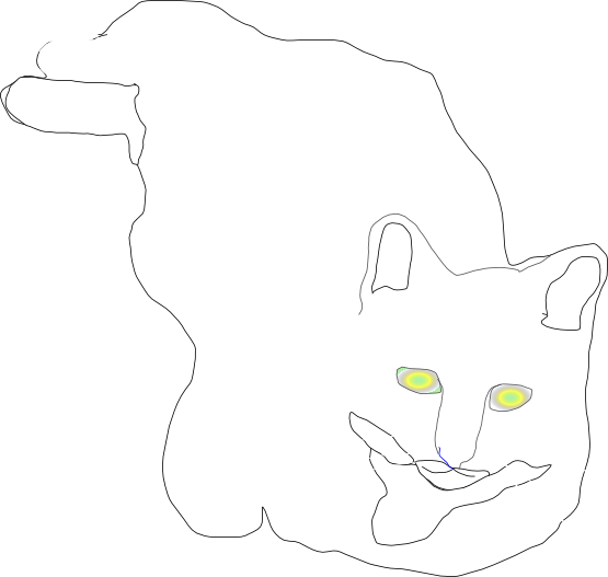 Feline Feline Cat Black White Line Art 555px - Cat Yawns - Free Transparent PNG Clipart Images Download. - Cat Transparent PNG Free Download