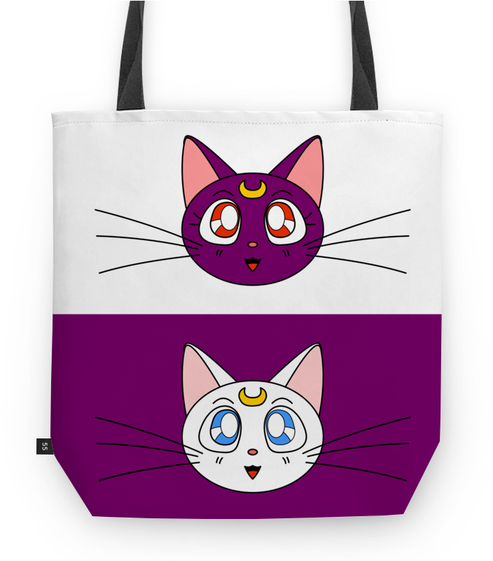 Bolsa Luna & Artemis De Melina Bassolina - Caderno Sailor Moon Cat Transparent PNG - 800x800 - Free Download on - Cat Transparent PNG Free Download
